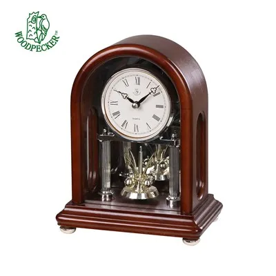 Reloj de mesa de madera maciza de roble